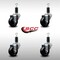 Service Caster 3'' SS Soft Rubber Wheel Swivel 1-1/4'' Expanding Stem Caster Set, 4PK SCC-SSEX20S314-SRS-114-4 - alternate 3